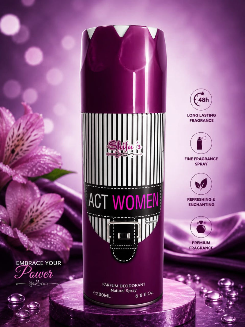 Shifa Act Women Perfumed Deodorant Body Spray 200ml