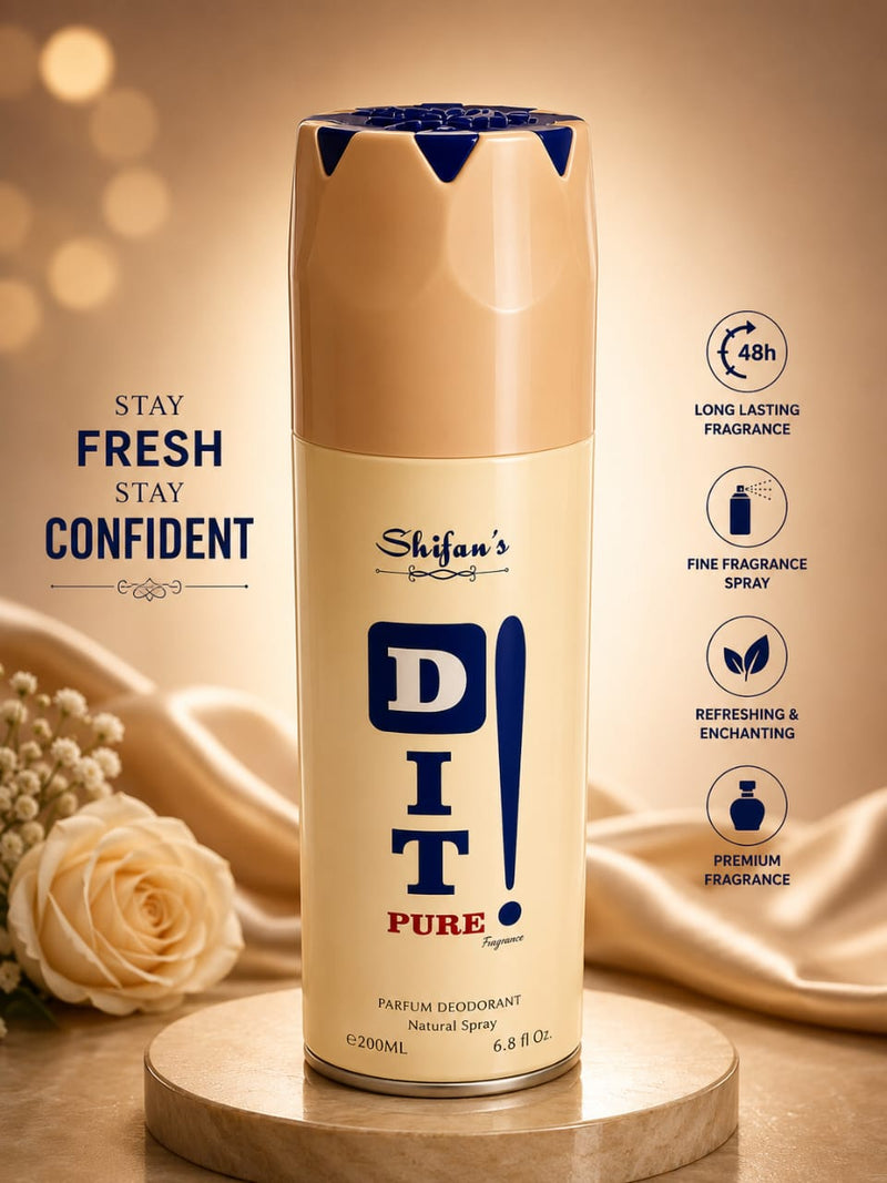 Shifan's DIT Pure Perfumed Body Spray 200ml | Long Lasting Premium Fragrance