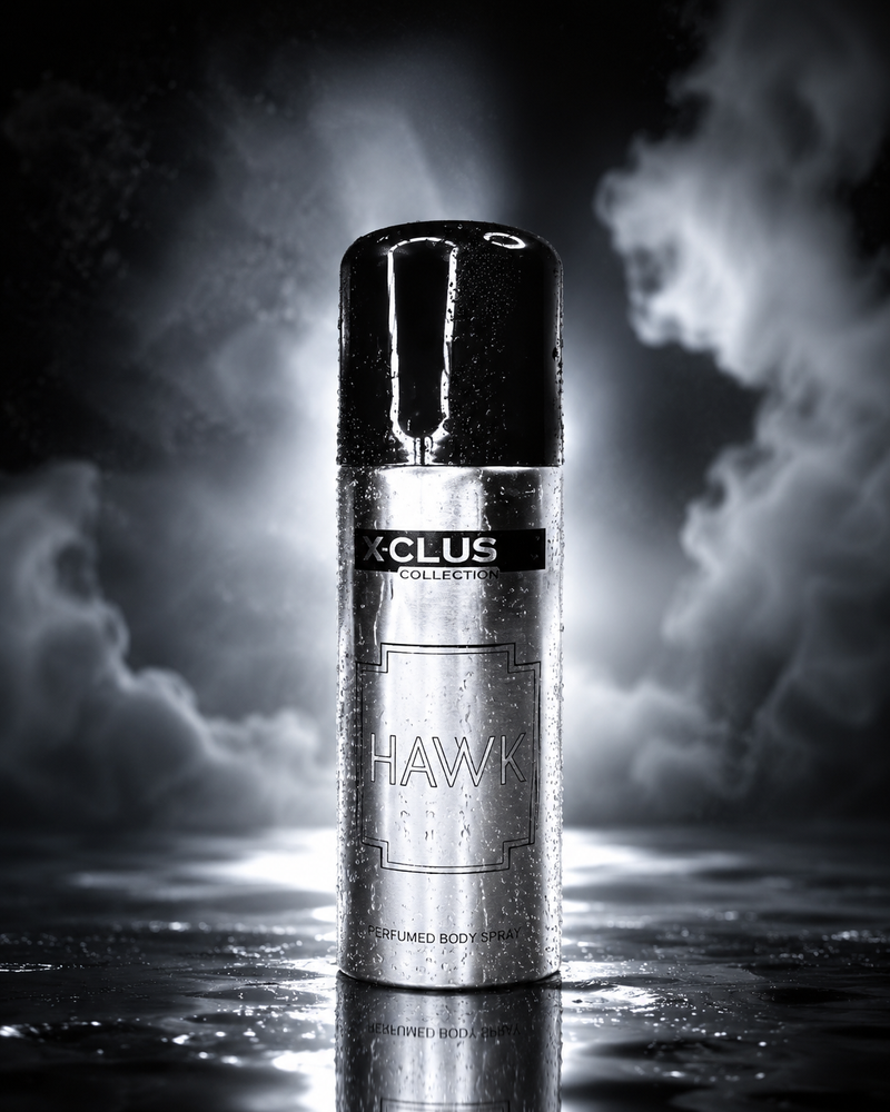 XCLUSIVE Collection HAWK Deodorant Spray – Powerful, Masculine & Long-Lasting Freshness
