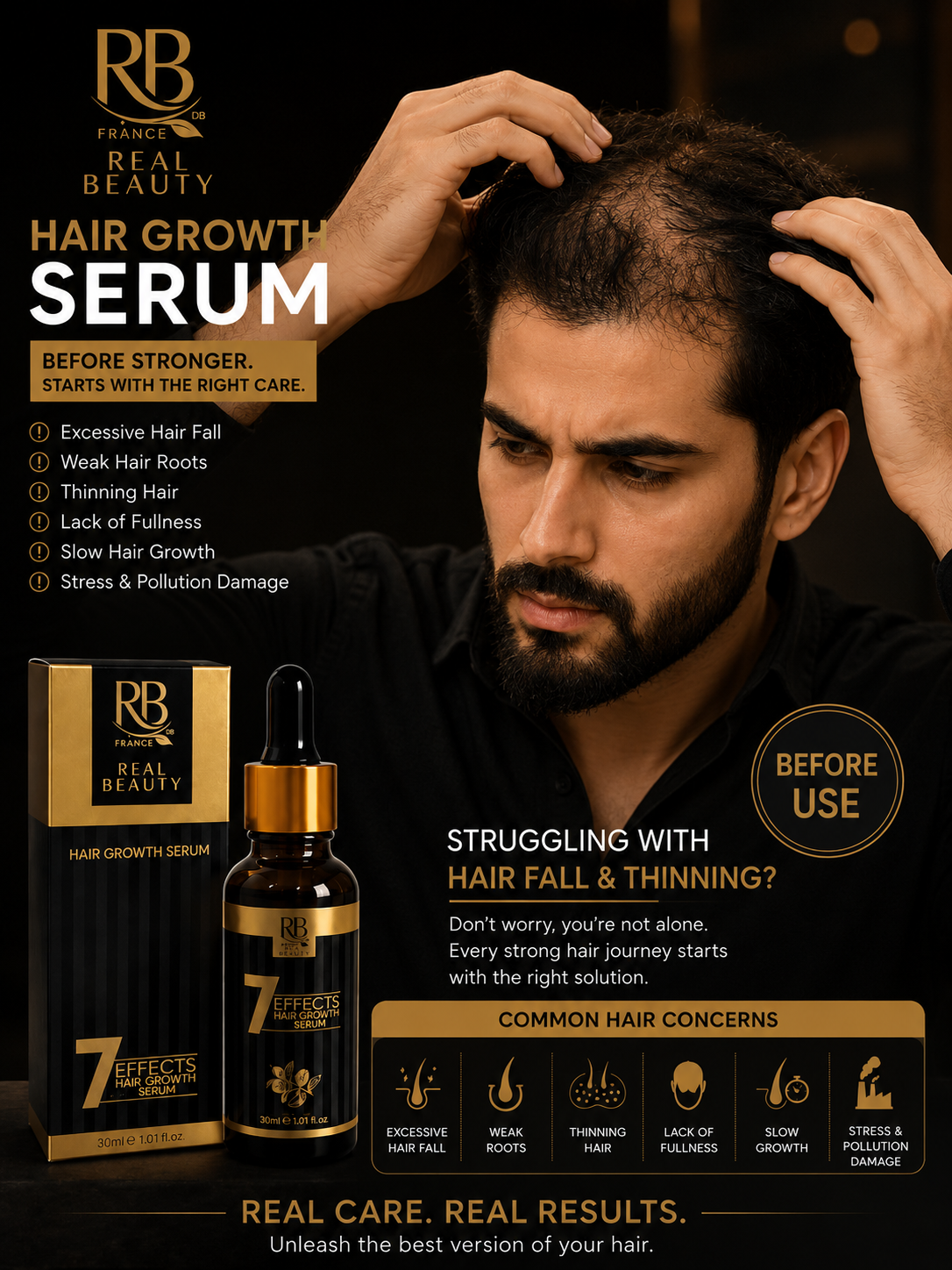 RB France Real Beauty 7 Effects Hair Growth Serum – 30ml
