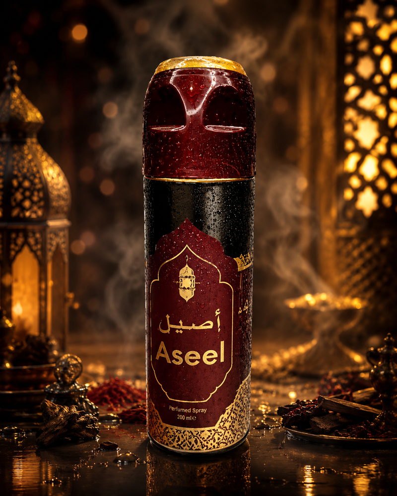 Aseel Perfumed Spray – Rich, Traditional & Long-Lasting Oriental Fragrance (200 ml)