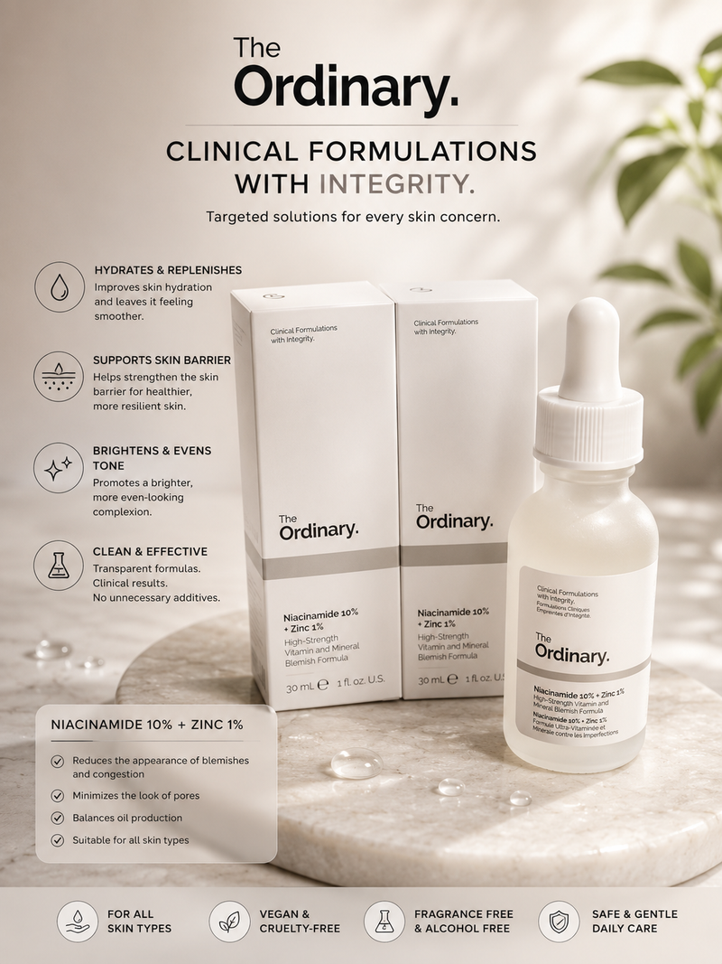 The Ordinary Niacinamide 10% + Zinc 1% Serum (30ml)