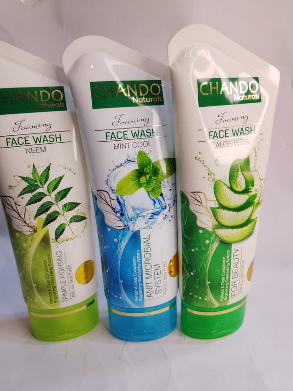 Chando Naturals Foaming Face Wash (Neem / Mint Cool / Aloe Vera)